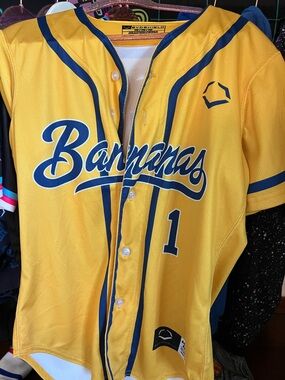 Bananas Yellow & Navy Baseball Jersey